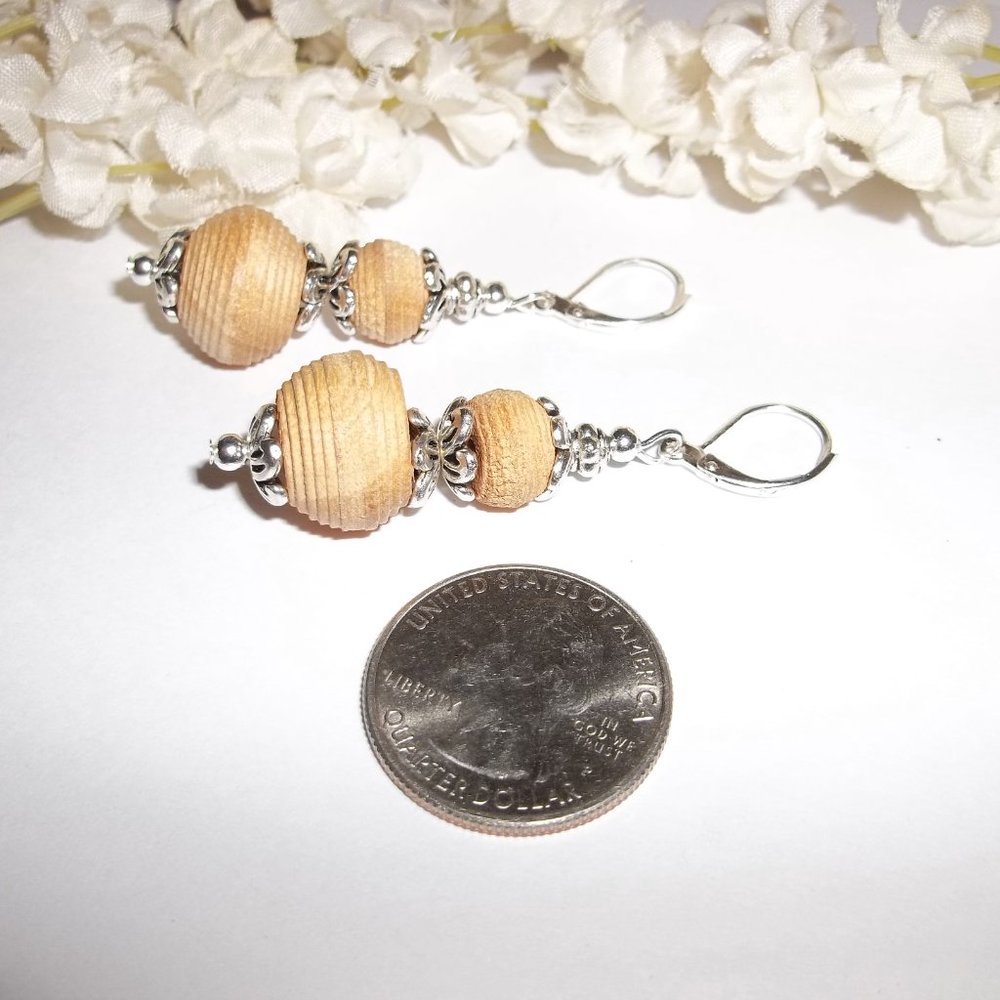 Tan Brown Wood Earring Set Statement Boho NWT 5459_5